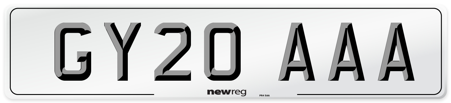 GY20 AAA Number Plate from New Reg